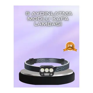 El Hareket Sensörlü LED Kafa Feneri 5 Mod Ayarlanabilir