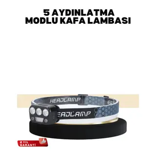 Kamp ve Trekking İçin Sensörlü LED Kafa Lambası