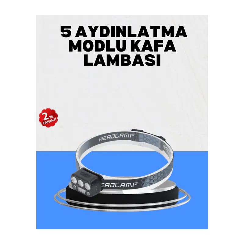Gece Koşusu İçin LED Kafa Lambası El Sensörlü