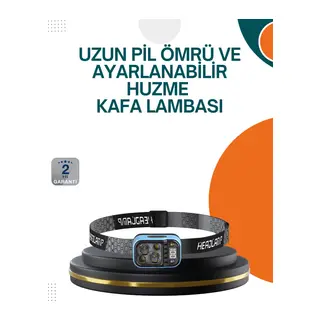 Type C Şarjlı LED Kafa Lambası Güç Göstergeli 53 Modlu