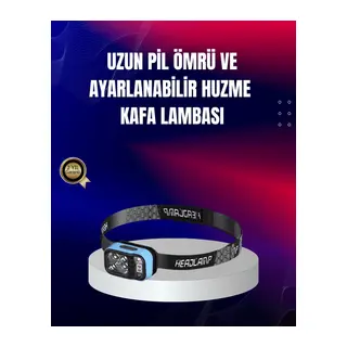 Süper Parlak LED Kafa Feneri 3 Renk 53 Mod Type C Şarjlı