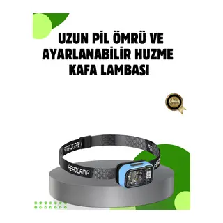 53 Modlu Süper Parlak LED Kafa Lambası Type C Şarjlı Güç Göstergeli