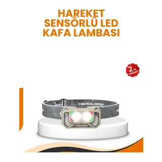 Uzun Menzilli Sensörlü LED Kafa Lambası Kamp ve Yürüyüş