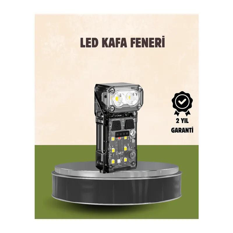 3’ü 1 Arada LED Far Şarj Edilebilir Sensörlü Manyetik 10 Saat Kullanım