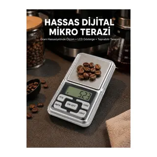 300 Gr Hassas Cep Terazisi Mavi Işıklı LCD Ekranlı