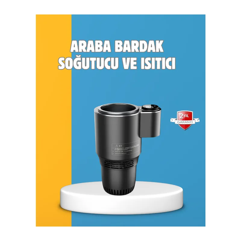 Dijital Ekranlı Akıllı Bardaklık Araç İçi Termal Isıtıcı Soğutucu