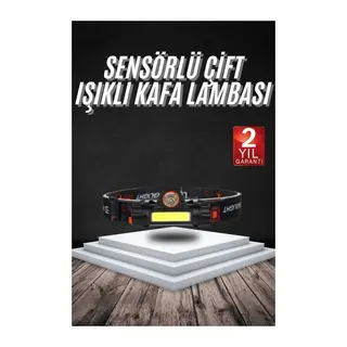 Kafa Lambası Çalışma Işığı Süper Parlak Mıknatıslı Lityum Lion Pilli