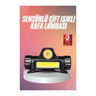 Kafa Lambası Çalışma Işığı Kafa Feneri Şarjlı Mıknatıslı Fenerli