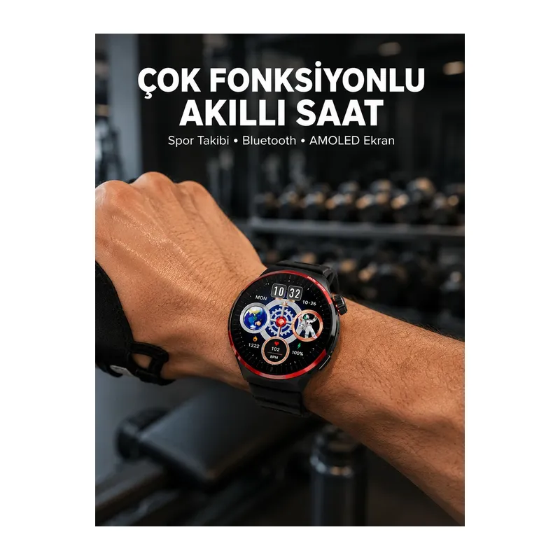 Spor ve Sağlık Takipli Akıllı Saat Kablosuz Şarj Yeni Nesil