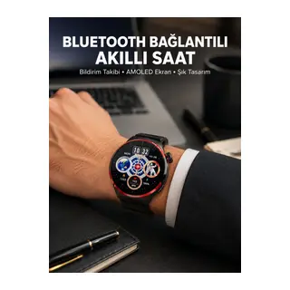 NFC Destekli Akıllı Saat AMOLED Ekranlı Şık Tasarım Yeni Nesil