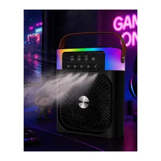 Taşınabilir Mini Klima Nemlendirici Fan RGB Led Aydınlatmalı USB Fan