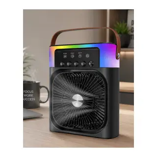 Taşınabilir Sprey Fan RGB Işıklı Mini Klima Soğutucu Nemlendirici USB Şarjlı