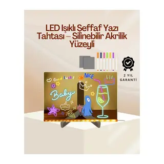Çocuklar İçin Renkli LED Mesaj Tahtası – Neon Kalemli, Eğlenceli ve Yaratıcı Yazı Panosu