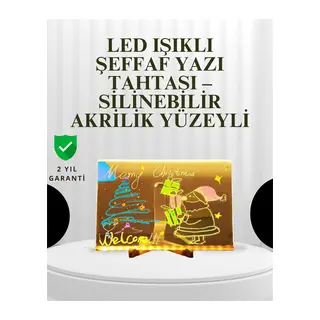 Dekoratif LED Yazı Tahtası – Silinebilir, Neon Kalemli, Planlama ve Hatırlatma İçin İdeal
