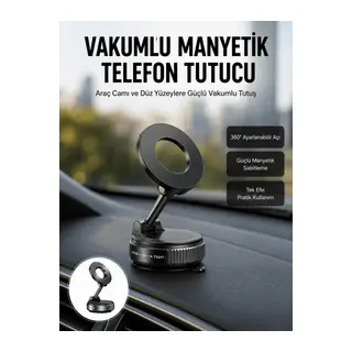 360 Derece Ayarlanabilir Manyetik Araç Telefon Standı Yeni Nesil