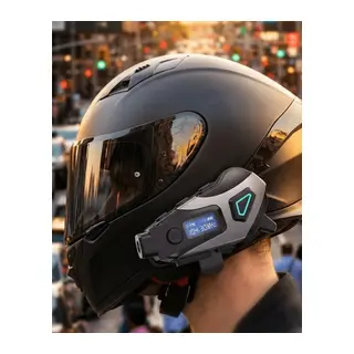 Kask İçi Kablosuz Kulaklık Kamera Fonksiyonlu IPX8 Su Geçirmez ve LED Ekranlı