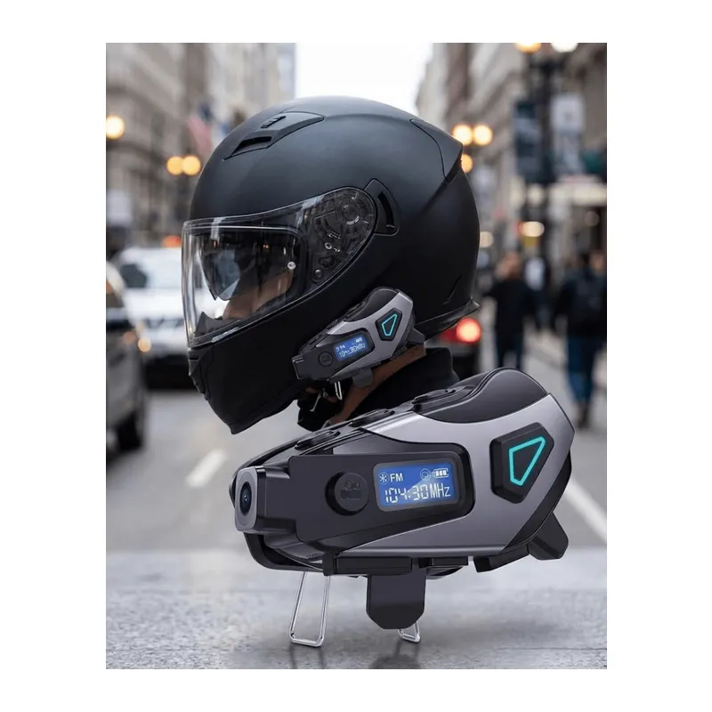 Motosiklet Kask Bluetooth Kulaklık Uzun Pil Ömrü Kamera ve Sesli Komut Destekli