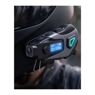 Kask İçi Bluetooth Kulaklık Kamera ve Fener Özellikli Su Geçirmez Dayanıklı Tasarım