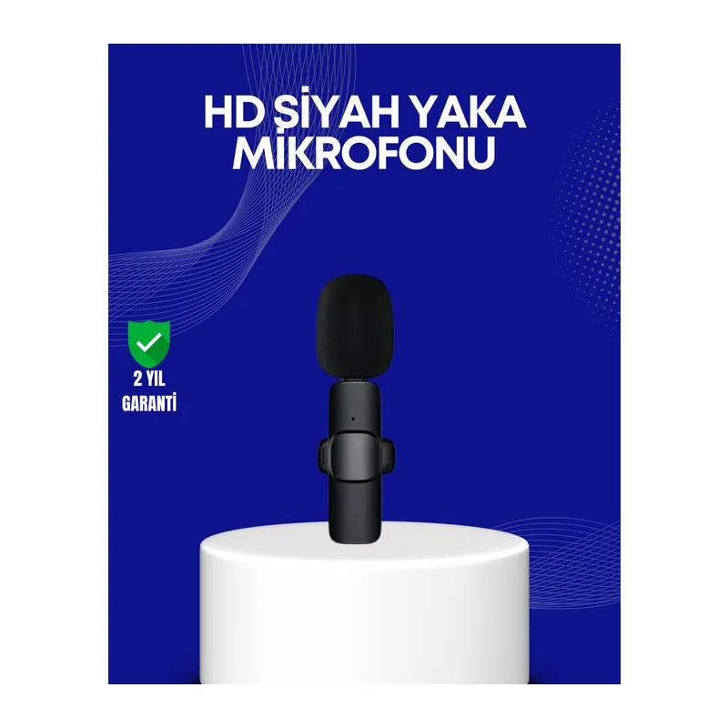 Lightning Girişli 2’li Kablosuz Yaka Mikrofonu Çift Kişilik Kayıt