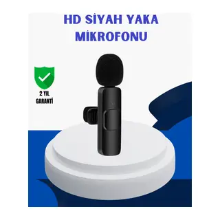 iPhone İçin Çift Mikrofonlu Telsiz Yaka Mikrofonu 360 Derece HD Ses