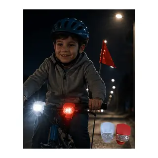 Bisiklet Ön Arka Işık Seti Silikon Çakar LED Güvenlik Lambası