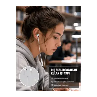 Ergonomik Tasarımlı Stereo Ses Performanslı Kablolu Kulaklık Yeni Nesil