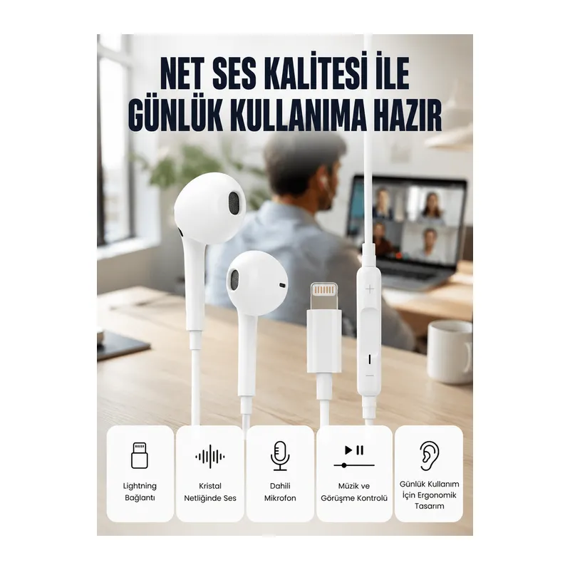 Derin Bas ve Net Ses Özellikli Kulak İçi Kulaklık Yeni Nesil