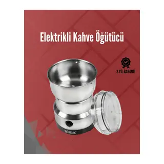 Paslanmaz Çelik Elektrikli Kahve Değirmeni | Sessiz, Hızlı, Çok Amaçlı Öğütücü (200W)