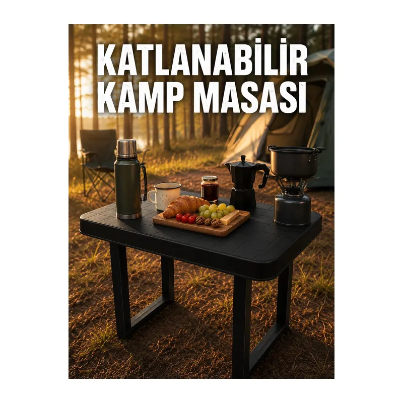 Katlanabilir Kamp Masası Taşınabilir Plastik Piknik ve Bahçe Masası İçin Uygun