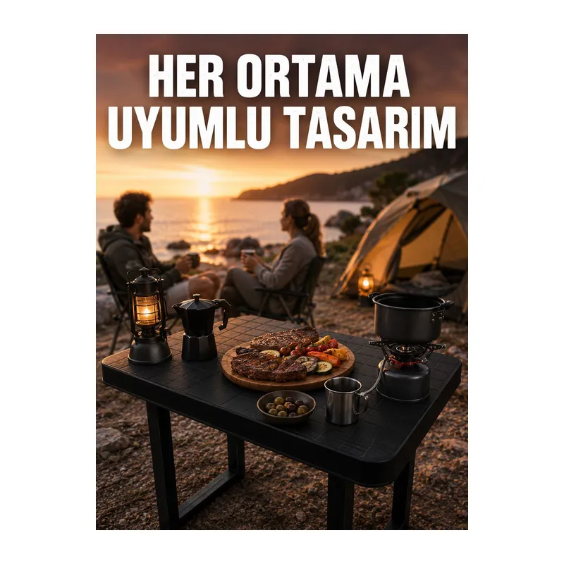 Çok Amaçlı Katlanır Kamp Masası Dayanıklı Piknik Balkon Bahçe Masası
