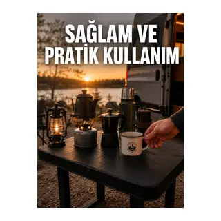 Katlanır Plastik Kamp Masası Hafif Taşınabilir Piknik Masası