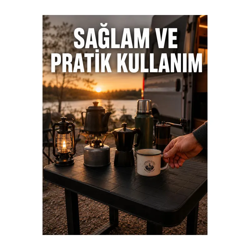 Katlanır Plastik Kamp Masası Hafif Taşınabilir Piknik Masası