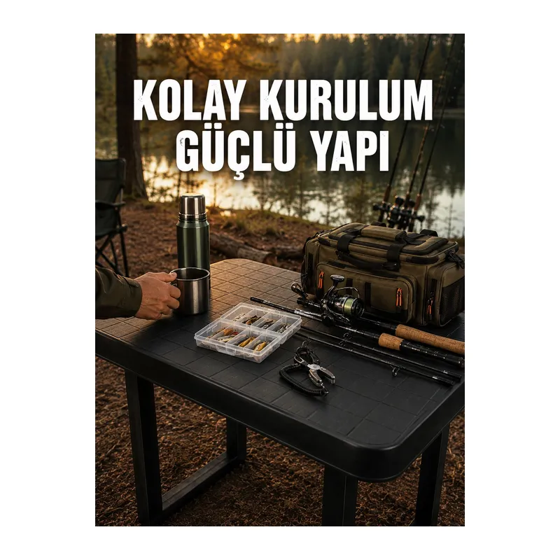 Pratik Katlanabilir Masa Kamp Piknik Bahçe ve Karavan Kullanımına Uygun