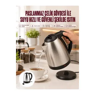 Çelik Su Isıtıcı Kettle Dayanıklı Paslanmaz Çelik Uzun Ömürlü