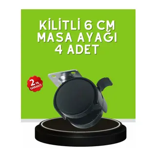 Sehpa ve Restoran Arabası İçin Kilitli Ayak 4’lü