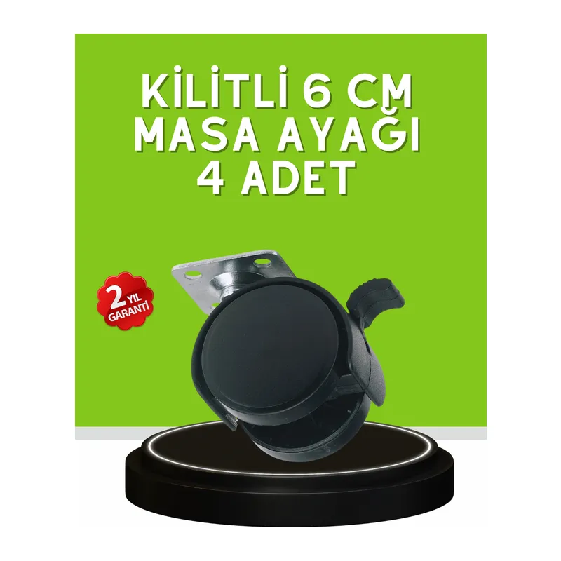 Sehpa ve Restoran Arabası İçin Kilitli Ayak 4’lü