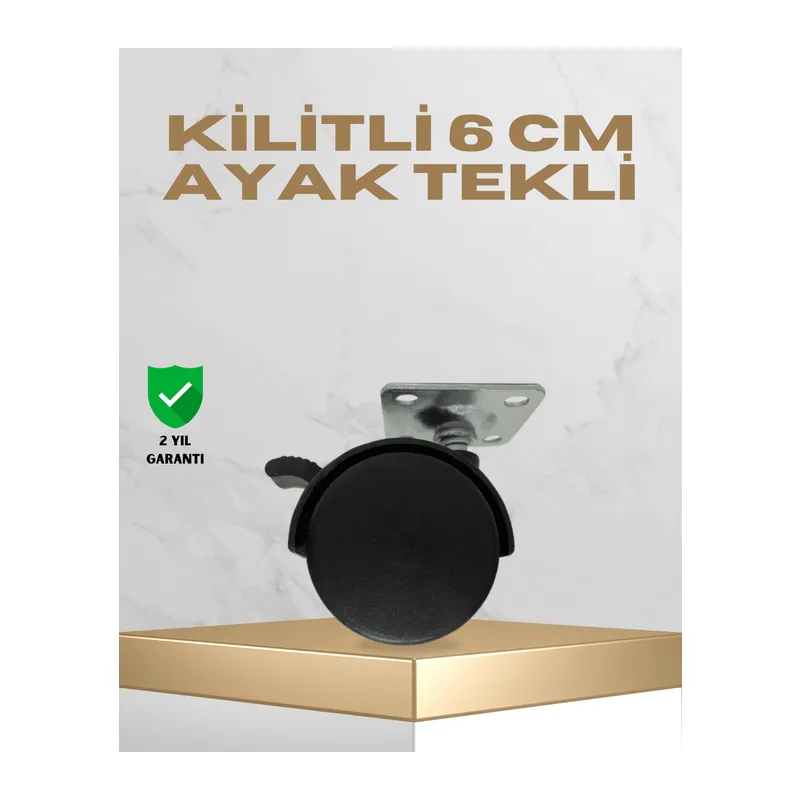 Sehpa ve Masa İçin 6 cm Kilitli Ayak