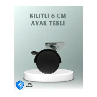 Zemin Korumalı 6 cm Kilitli Döner Ayak