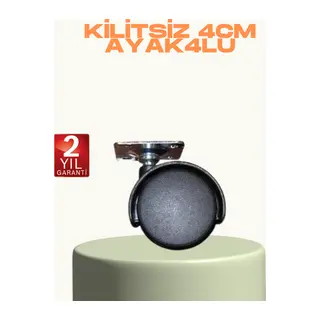Kilitsiz Mini Tekerlek Ayak 4 cm 4’lü Set Kolay Montaj