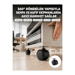 Sehpa ve Ekipmanlar İçin 4 cm Kilitsiz Ayak Tekli