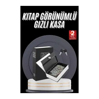 Gizli Kasa Kilitli Sözlük Görünümlü 18cm Gizli Kasa Büyük Boy Anahtarlı