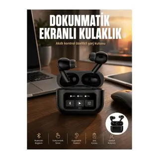 Yeni Nesil Pro Ekranlı Bluetooth Kulaklık 5.0 Bluetooth Yeni Nesil