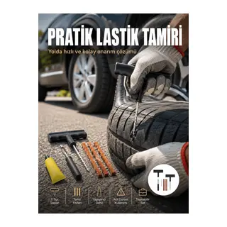 Otomobil Motosiklet Bisiklet İçin Güvenli Lastik Tamir Kiti