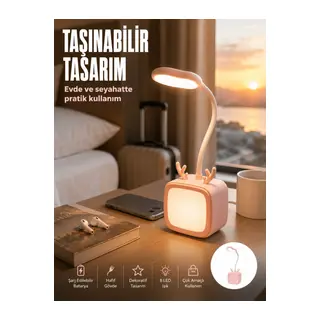 Modern Tasarımlı Şarj Edilebilir LED Gece Lambası