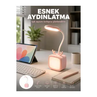 Şarj Edilebilir LED Masa Lambası Kablosuz Taşınabilir Gece Lambası