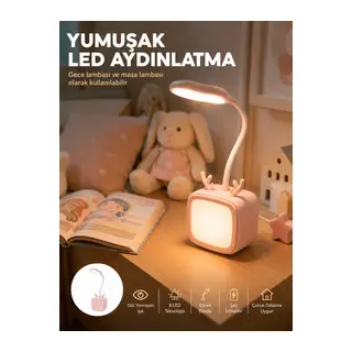 Kablosuz LED Masa ve Gece Lambası Dekoratif Şarjlı Tasarım