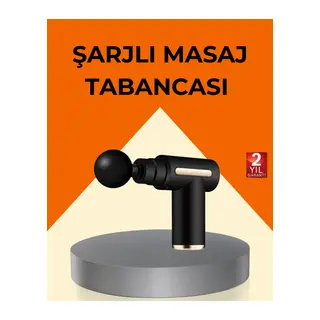 Şarjlı Kas Masaj Aleti 6 Kademe 4 Başlık Derin Doku EMS Titreşim Sporcu Masaj Tabancası
