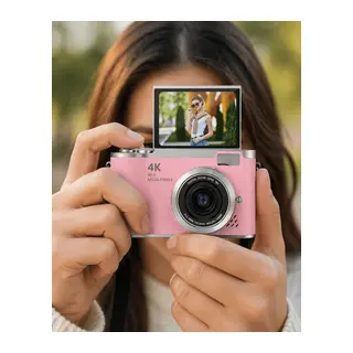 48 MP Vlog Kamera 1080P Video Flip Screen Uzun Pil Ömrü Selfie Kamera