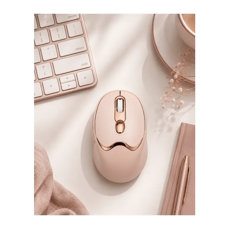 Bluetooth ve 2.4G Destekli Sessiz Kablosuz Mouse Şarjlı Tasarım