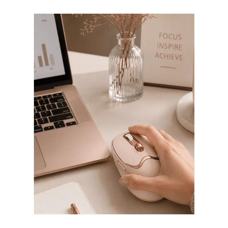 Ergonomik Tasarımlı Kablosuz Mouse Bluetooth ve USB Alıcılı